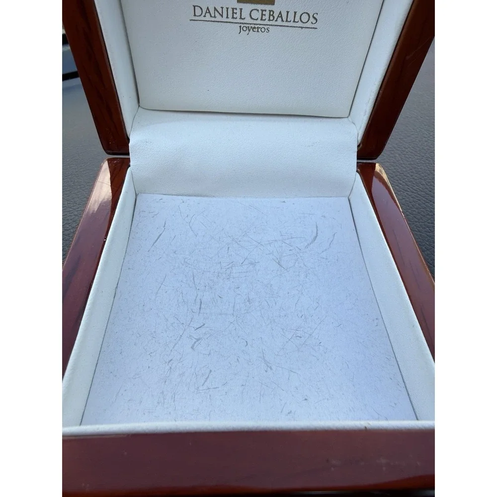 Daniel Ceballos Joyeros Luxury Glossy Red Wood Style Jewelry Presentation Box